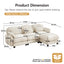 LLappuil 104" Sectional Sofa, L Shaped Modular Sectional Couch with Movable Ottoman, Cloud Chenille Sofa Couch for Living Room