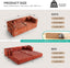LLappuil 78" Corduroy Sofa Bed, Floor Sofa Convertible Sofa Bed, Loveseat Sofa for Living Room, No Assembly Orange