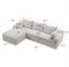 LLappuil 106" Sectional Sofa, Modular Sectional Couch with Right Chaise, Deep Seat Corduroy Cloud Sofa for Living Room