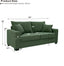 LLappuil 69" Loveseat Sofa, Upholstered Couch with 2 Throw Pillows for Living Room, Linen Green