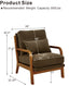 LLappuil Accent Chair, Mid-Century Modern Reading Single Sofa Chair for Living Room Brown