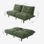 LLappuil 71" Corduroy Futon Convertible Sofa Bed, Loveseat Sleeper Sofa Couch for Living Room Apartment Green