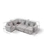 LLappuil Sectional Sofa, 103" Sectional Couch with Pull Out Sofa Bed, 6 Seat Corduroy Sofa with USB Charging Port, Corner Coffee Tabletop, Cup Holder Convertible Sofa Bed for Living Room Light Gray