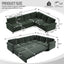 LLappuil Sectional Sofa, Sectioanl Couch with Pull Out Sofa Bed King Size, Chenille Sofa Conertible Sofa Bed for Living Room