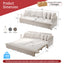 LLappuil Pull Out Sofa Bed King Size, 82" Loveseat Sofa with Bluetooth Speakers, USB Ports, Side Pockets, Corduroy Sofa Couch Convertible Sofa Bed for Living Room Beige