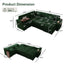 LLappuil 100" Sectional Sofa, Sectioanl Couch with Pull Out Sofa Bed, Corduroy Sofa Couch with Storage Chaise, Hidden Storage Armrest, Small Toptable, USB & Type-c Charging Port for Living Room Green