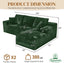 LLappuil 108" Sectional Sofa, Modular Sectional Couch with Left Chaise, Deep Seat Corduroy Cloud Sofa for Living Room Green