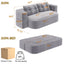 LLappuil 79" Futon Sofa Bed, Boneless Sofa Convertible Sofa Bed Full Size, Corduroy Loveseat Floor Sofa Couch for Living Room