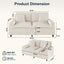 LLappuil 59" Loveseat Sofa, Small Living Room 2 Seat Sofa Couch, Chenille Cloud Sofa Couch for Apartment, Compact Space Beige