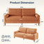 LLappuil 81" Chenille Sofa, Comfy Loveseat Sofa Couch , Mid-Century Upholstered Couch for Living Room