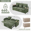 LLappuil 81" Loveseat Sofa with Recliner Chair, 3 Seat Sofa with Pull Out Sofa Bed, Chenille Sofa Couch Convertible Sofa Bed with Tabletop, Cup Holder, USB & Type-c Charging Port for Living Room