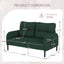 LLappuil Loveseat Sofa, 47" Small Couch, Love Seat Corduroy Sofa Couch for Compact Space Green