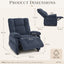 LLappuil Recliner Chair, Power Zero Gravity Chenille Reclining Sofa Chair, Electric Adjustable 90‑160° Recliner Reading Chair for Living Room