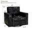 LLappuil 360° Swivel Accent Chair, Mid-century Living Room Chair, Single Sofa Reading Chair for Living Room, Nubby Woven Fabric