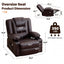 LLappuil Recliner Chair, 360° Swivel Massage Recliner Chair with Heat, Nursery Glider Rocker Recliner Chair with Cup Holders, USB Charge Port, Side Pockets for Living Room, Bedroom Brown