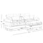 LLappuil 94" Loveseat Sofa, Modular Sectional Sofa with Movable Ottoman, Oversized Velvet Cloud Couch for Living Room