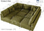 LLappuil Modular Sectional Sofa, 9 Seat Corduroy Sectional Sofa with Storage, 9 Back Cushion 9 Throw Pillow Green