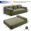 LLappuil Futon Sofa Bed, 79" Loveseat Sofa Convertible Sofa Bed Queen Size, Corduroy Sofa Couch for Living Room Green