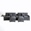 LLappuil 141" Sectional Sofa, Oversized Modular Sectional Couch with Power Electric Recliner, Cloud Sofa Couch with Center Console, USB Charging Ports, Small Tabletop for Living Room
