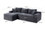 LLappuil 95" Sectional Sofa, Modular Sectional Couch with Right Chaise, Deep Seat Corduroy Cloud Sofa for Living Room