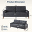 LLappuil 81" Corduroy Sofa, Comfy Loveseat Sofa Couch , Mid-Century Upholstered Couch for Living Room