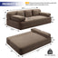 LLappuil Futon Sofa Bed, 79" Loveseat Sofa Convertible Sofa Bed Queen Size, Corduroy Sofa Couch for Living Room Camel