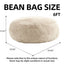 LLappuil 6 Feet Bean Bag Chair, Lazy Sofa Chair for Adults, Memory Foam Bean Bag Chairs with Filler Included for Living Room Bedroom Khaki