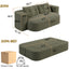 LLappuil 79" Futon Sofa Bed, Boneless Sofa Convertible Sofa Bed Full Size, Corduroy Loveseat Floor Sofa Couch for Living Room