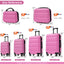 LLappuil 6 Piece Luggage Set, ABS Hardshell Suitcases with Dual Spinner Wheels for Travel & Business