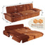 LLappuil 95" Pull Out Sofa Bed Queen Size, Oversized Corduroy Loveseat Sofa Couch Convertible Sofa Bed for Living Room Orange
