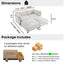 LLappuil Modular Sectional Sofa, Modular Sectional Sofa Convertible Sleeper Sofa Bed, Oversized Deep Seat Chenille Sofa for Living Room