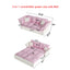 LLappuil Queen Size Pull Out Sofa Bed, 75" Oversized Loveseat Sofa Convertible Sleeper Sofa Bed, Velvet Sofa Couch for Living Room Apartment Pink