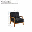 LLappuil Accent Chair, Mid-Century Modern Reading Single Sofa Chair for Living Room Black