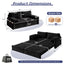 LLappuil 66" Corduroy Sofa, Pull Out Sofa Bed Queen Size, Loveseat Sofa Convertible Sofa Bed for Living Room
