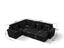 LLappuil 110" Sectional Sofa, Oversized Sectional Couch with Pull Out Sofa Bed, 6 Seat Corduroy Sofa with USB Port Corner Coffee Table Cup Holder Convertible Sofa Bed for Living Room Black