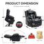 LLappuil Lift Power Recliner Chair, Dual Motor 8-Point Vibration Massage Recliner Chair with Heat, Genuine Leather Nursery Glider Rocker Recliner Chair for Living Room, Bedroom Black