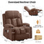 LLappuil Power Lift Recliner Chair, Massage Recliner Chair with Heat, Reading Chair with Side Pocket, USB Charge Port, Remote Control for Living Room, Bedroom Brown