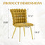 LLappuil Dining Chair Set of 2, 2 Piece Upholstered Accent Chairs for Dining Room, Living Room Yellow