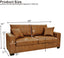 LLappuil 69" Loveseat Sofa, Upholstered Couch with 2 Throw Pillows for Living Room, Foil Fabric Brown
