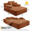 LLappuil Chaise Lounge Chair Indoor, Corduroy Boneless Sofa Bed, Deep Seat Sleeper Couch Reading Chairs, Cloud Sofas Couches for Living Room, No Assembly Required Orange