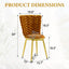 LLappuil Dining Chair Set of 2, 2 Piece Upholstered Accent Chairs for Dining Room, Living Room Orange
