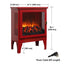 LLappuil 18" Electric Fireplace, Freestanding Electric Fireplace Stove Heater with 3D Flame Effect for 800 Sq. Ft, 1400W /700W heat/ 5000 BTU Red