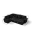 LLappuil Sectional Sofa, 103" Sectional Couch with Pull Out Sofa Bed, 6 Seat Corduroy Sofa with USB Charging Port, Corner Coffee Tabletop, Cup Holder Convertible Sofa Bed for Living Room Black