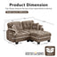 LLappuil 70" Loveseat Sofa, Modular Sectional Couch with Movable Ottoman, Chenille Cloud Sofa Couch for Living Room