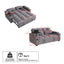 LLappuil 65" Pull Out Sofa Bed, Corduroy Sofa Couch Covertible Sofa Bed, Loveseat Sofa for Living Room Gray