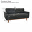 LLappuil 65" Loveseat Sofa, Love Seat Small Sofa Couch for Living Room, Bedroom, Compact Space, Polyester Dark Gray