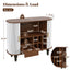 LLappuil 39" Wine Bar Cabinet, Coffee Bar Cabinet with 6 Wine Racks, 3 Glass Holders, 4 Hidden Storage Space