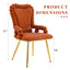 LLappuil Dining Chair Set of 2, 2 Piece Upholstered Accent Chairs for Dining Room, Living Room Orange