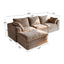 LLappuil 97" Sectional Sofa, L Shaped Sectional Couch with Ottoman, Linen Boneless Cloud Couch for Living Room