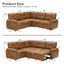 LLappuil 85" x 85" Sectional Sofa, L Shaped Sectional Couch with Pull Out Sofa Bed, Convertible Sofa Bed with Hidden Storage, Foli Fabric 5 Seat Sofa Couch for Living Room